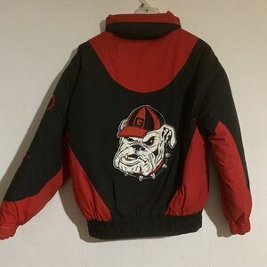 VTG Georgia Uga Bulldog Bomber Jacket By Turbo Sportswear Inc: Size XL